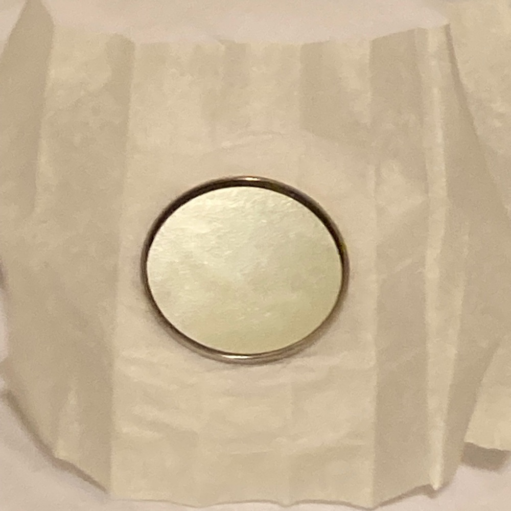 Tiffany & Co. Vintage 925 Sterling Silver Round Compact Mirror in Silver Tone